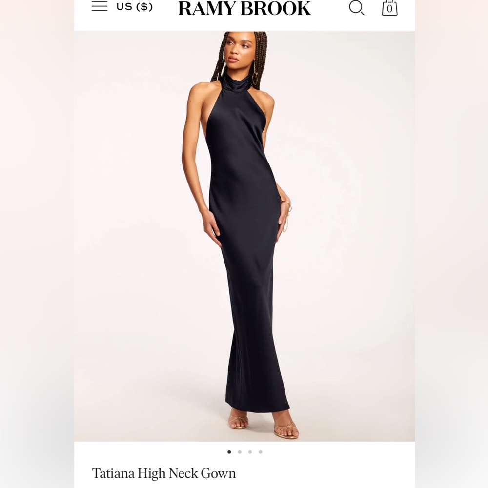 Ramy Brook Black One Shoulder Dress